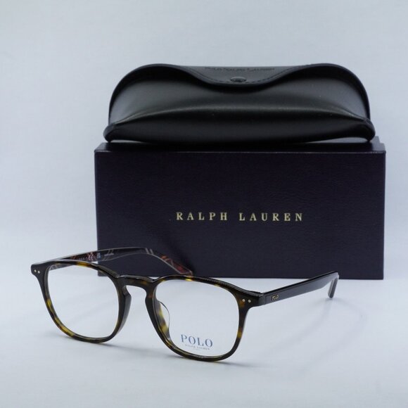 Polo Ralph Laurent PH2254F 5003 Rectangle Eyeglasses - Shiny Dark Havana 51mm - Picture 1 of 8